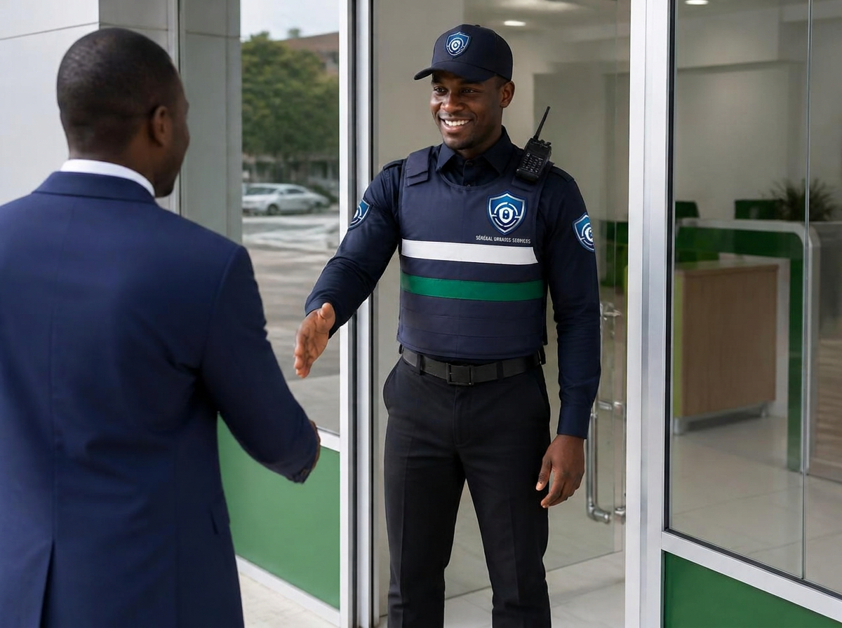 Agents devant une banque — Dakar